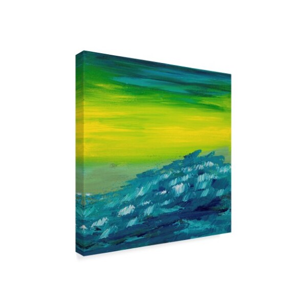 Hilary Winfield 'Views Of Nature Blue Green' Canvas Art,24x24